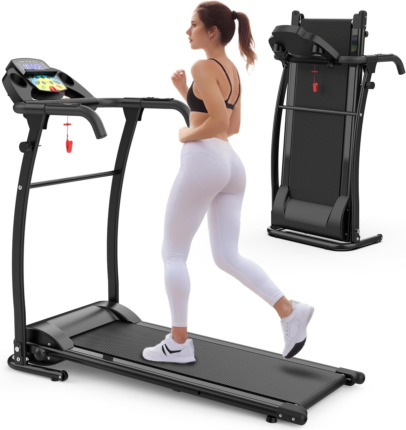 Walking Pad With Handle Bar, Foldable Treadmill 2.5HP Treadmill